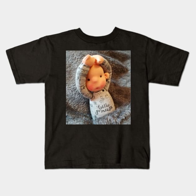 Little Princess - sewed by the mysterious doll maker knitninja Kids T-Shirt by SolarCross